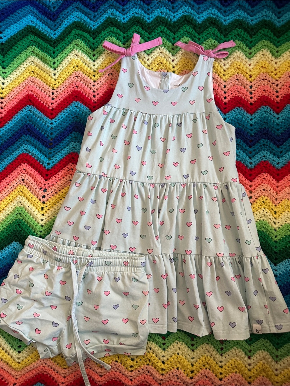 Love & Grow Candyland Hearts Tunic Set SIZE 8